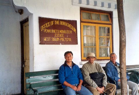 At the check post in Sikkim, waiting while permit is being issued.