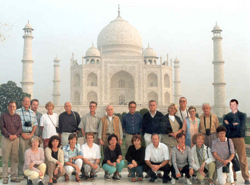 Die Reisegruppe beim Taj Mahal, Gruppen Photo beim Taj Mahal