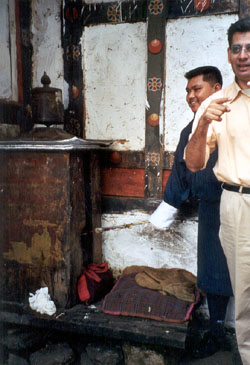 Explanation of a House in Bhutan by our Tour Leader.