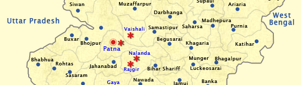 Bihar Map, Bihar Tourist Map