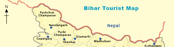 Bihar Map, Bihar Tourist Map