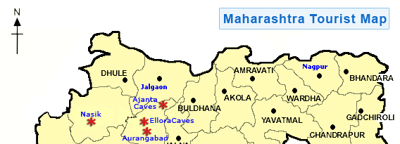 Maharashtra Map, Maharashtra Tourist Map