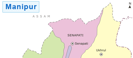 Manipur Map, Manipur Tourist Map