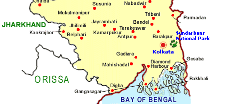 West Bengal Map, West Bengal Tourist Map