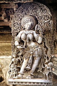 Famous statue 'Darpana-sundari', Belur(Karnataka)