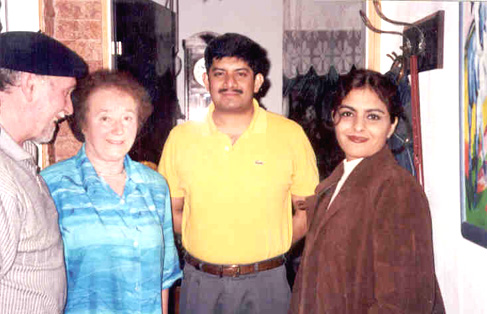 Indien Berater, Familie D�hr und Frau Minglani mit einem Besuch aus Indien 