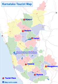 Karnataka tourist map