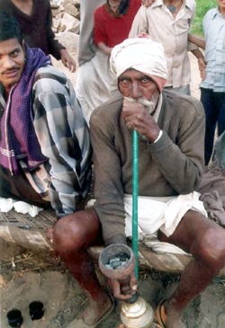 Hukka smoking in Rajasthani Villages
